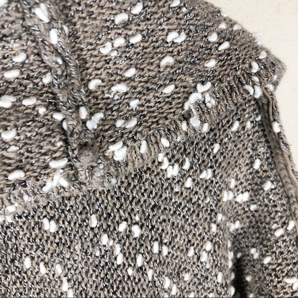 Cowl neck mixed media textured slouchy dolman short sleeve sw… - Picture 8 of 9